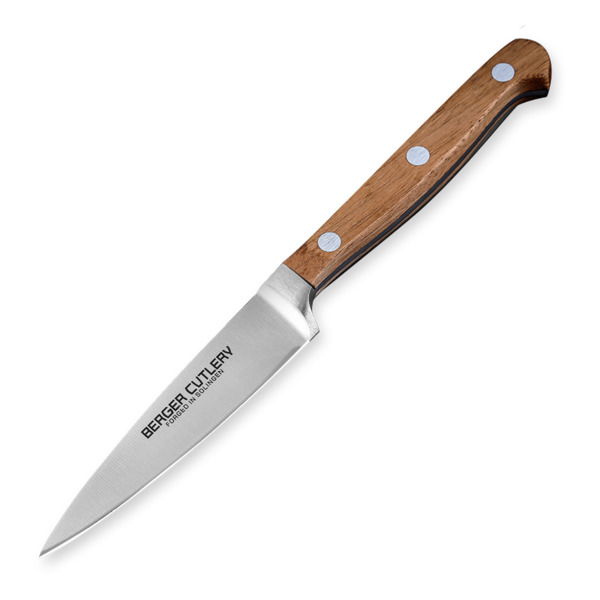 Нож для чистки и нарезки Berger Cutlery Classic Walnut 9 см, кованая сталь, рукоять из ореха