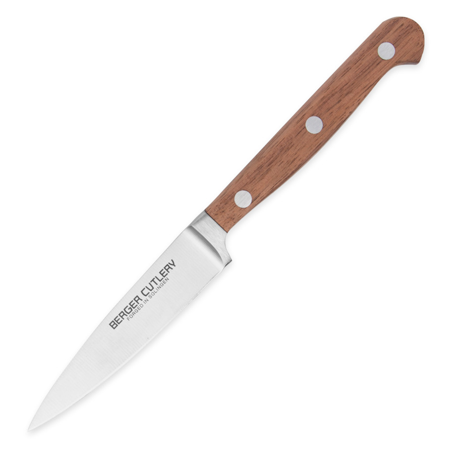 Нож для чистки и нарезки Berger Cutlery Classic Walnut 9 см, кованая сталь, рукоять из ореха