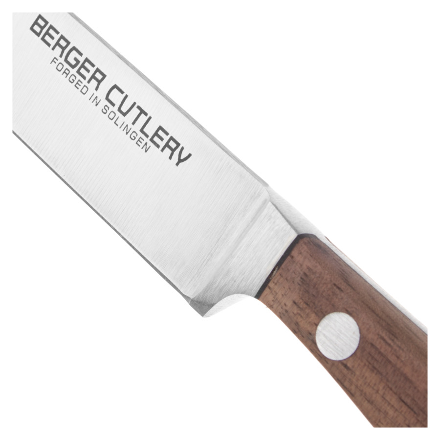 Нож для чистки и нарезки Berger Cutlery Classic Walnut 12 см, кованая сталь, рукоять из ореха