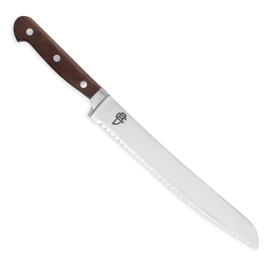 Нож для хлеба Berger Cutlery Classic Smoked Oak 20 см, кованая сталь, рукоять из копченого дуба