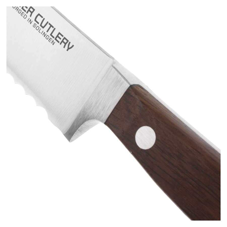 Нож для хлеба Berger Cutlery Classic Smoked Oak 20 см, кованая сталь, рукоять из копченого дуба