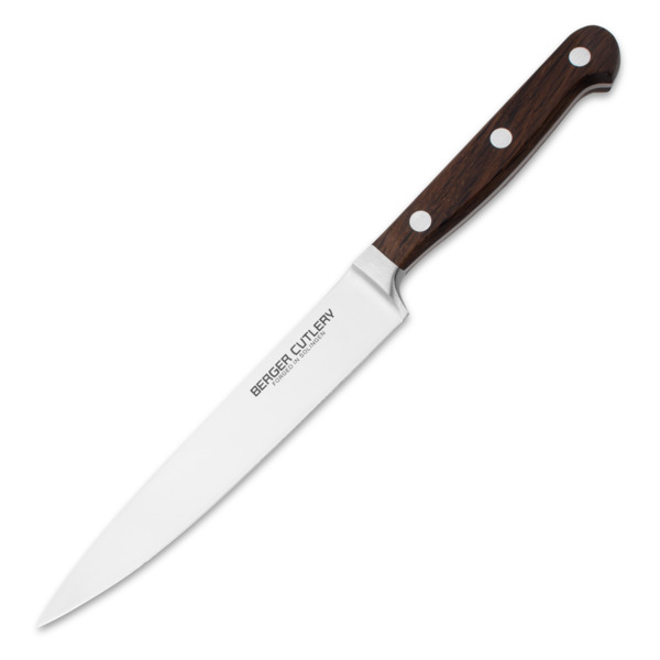 Нож универсальный Berger Cutlery Classic Smoked Oak 16 см, кованая сталь, рукоять из копченого дуба