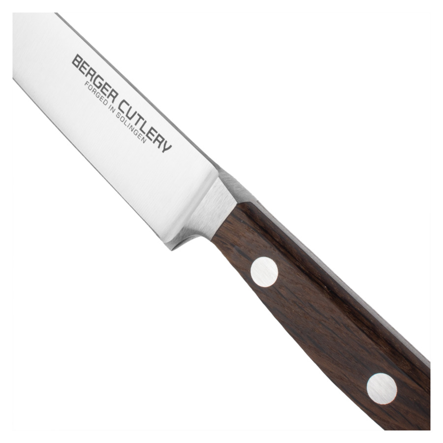 Нож универсальный Berger Cutlery Classic Smoked Oak 16 см, кованая сталь, рукоять из копченого дуба