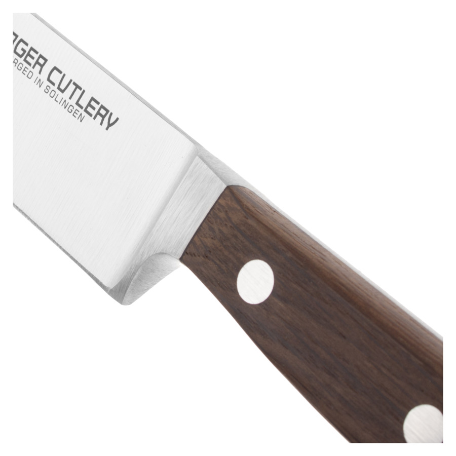 Нож для нарезки Berger Cutlery Classic Smoked Oak 21 см, кованая сталь, рукоять из копченого дуба