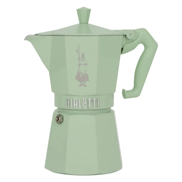 Кофеварка гейзерная Bialetti Moka Express Exclusive на 6 порций, алюминий, мятная