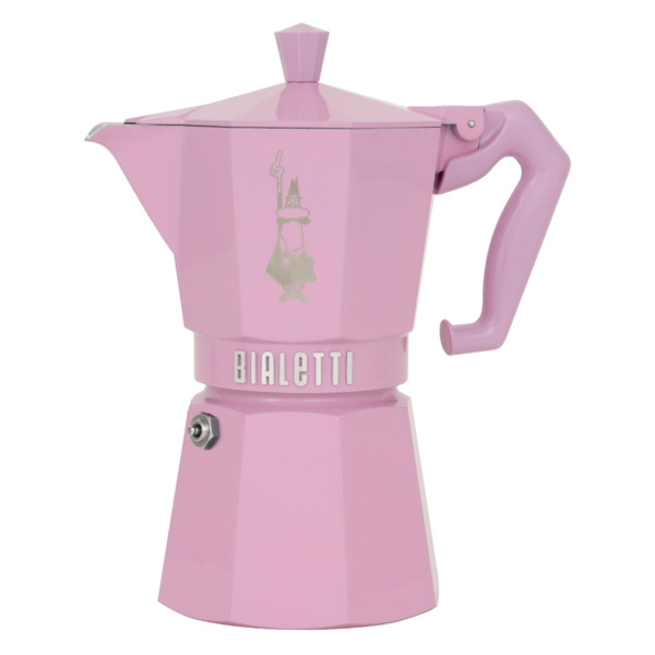 Кофеварка гейзерная Bialetti Moka Express Exclusive на 6 порций, алюминий, розовая