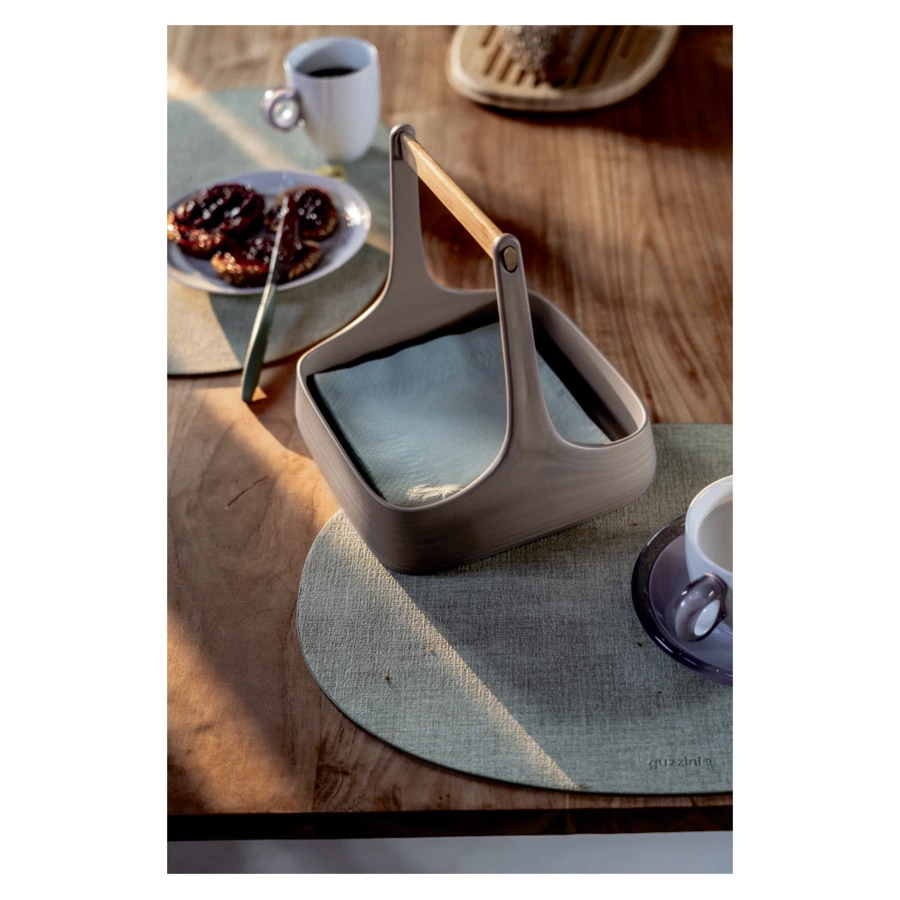 Салфетка подстановочная овальная двухсторонняя Guzzini Fabric 33x48 см, синяя