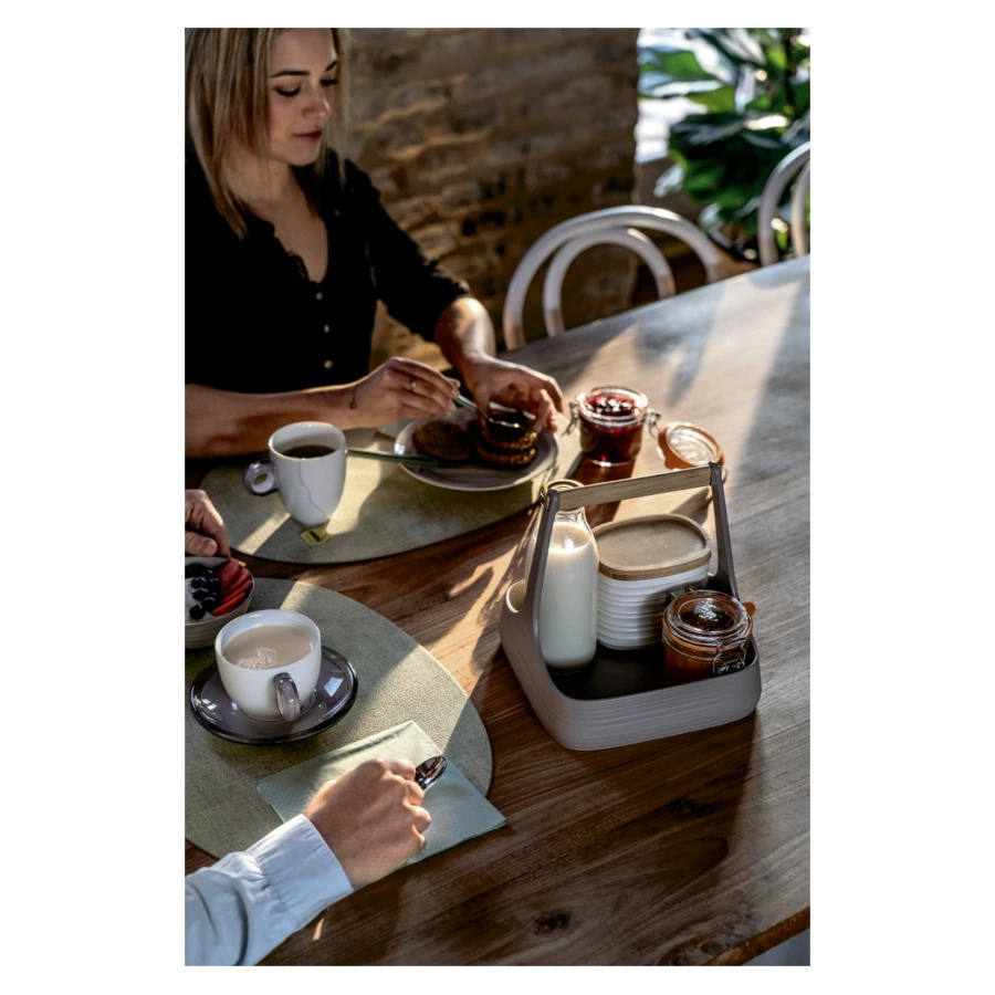 Салфетка подстановочная овальная двухсторонняя Guzzini Fabric 33x48 см, синяя