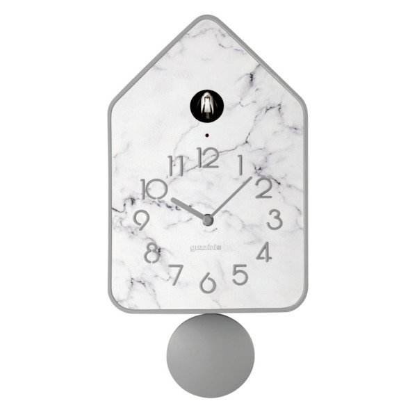 Часы настенные с маятником треугольные  Guzzini QQ-UP 26x15x32 см, темно-серые, пластик