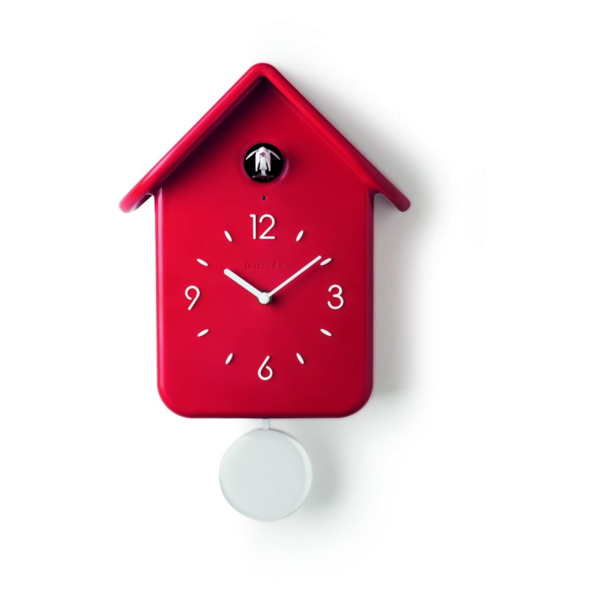 Часы с кукушкой Guzzini QQ 14x26,5x32,5 см, красные, пластик