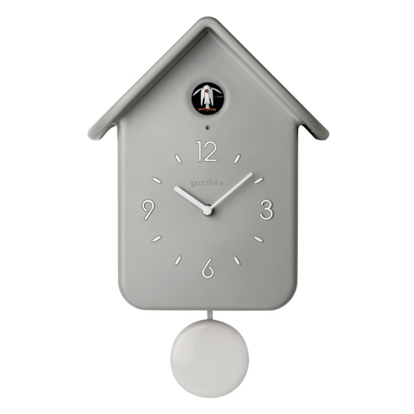 Часы с кукушкой Guzzini QQ 14x26,5x32,5 см, серые, пластик