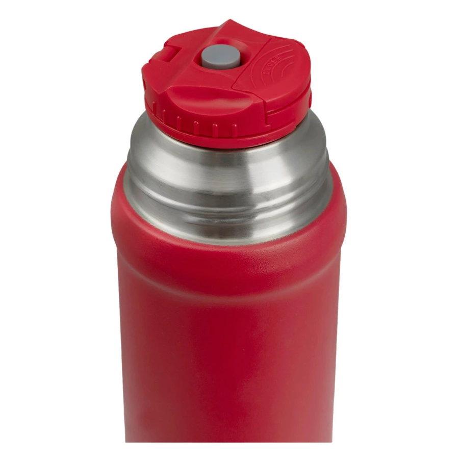 Термос для напитков с узким горлом и пробкой Арктика 600 мл, сталь нержавеющая, красный