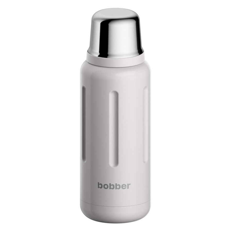 Термос для напитков Bobber Flask 1 л, сталь нержавеющая, серый