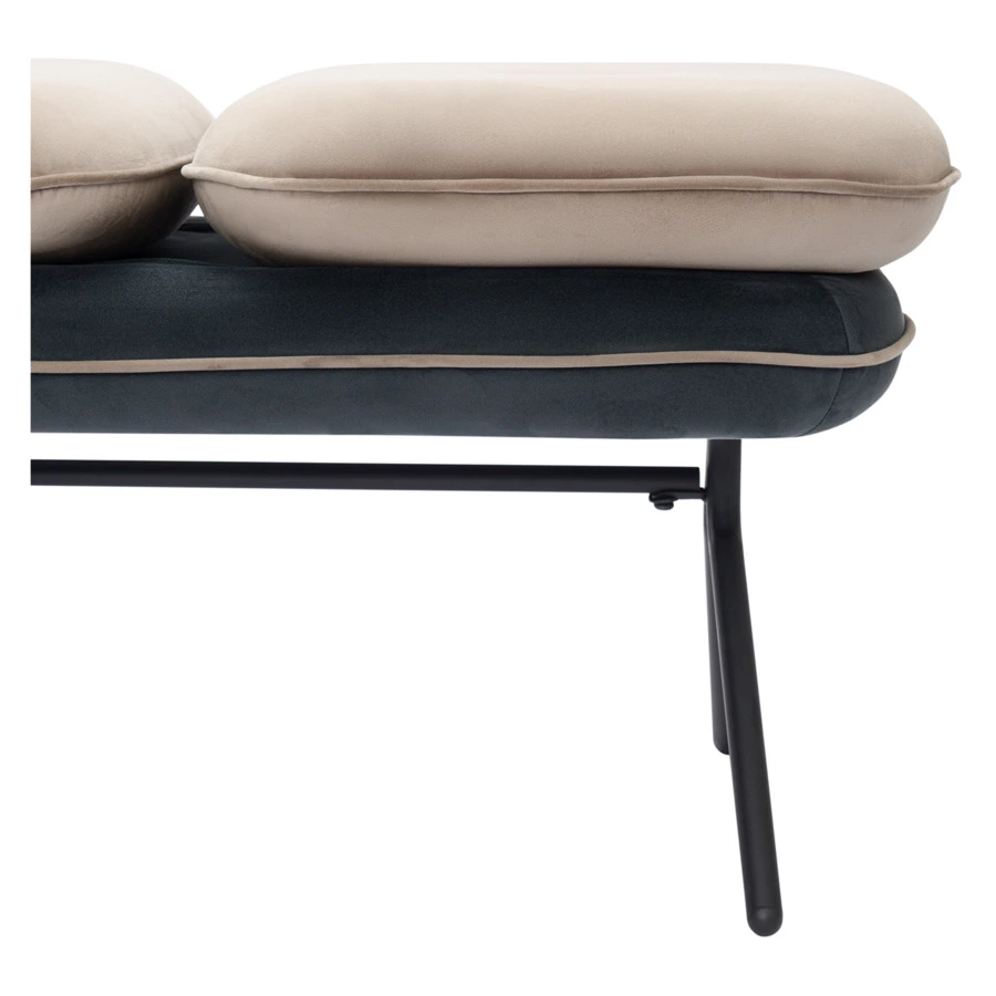 Банкетка Bergenson Bjorn Pea, велюр, бежево темно-серая