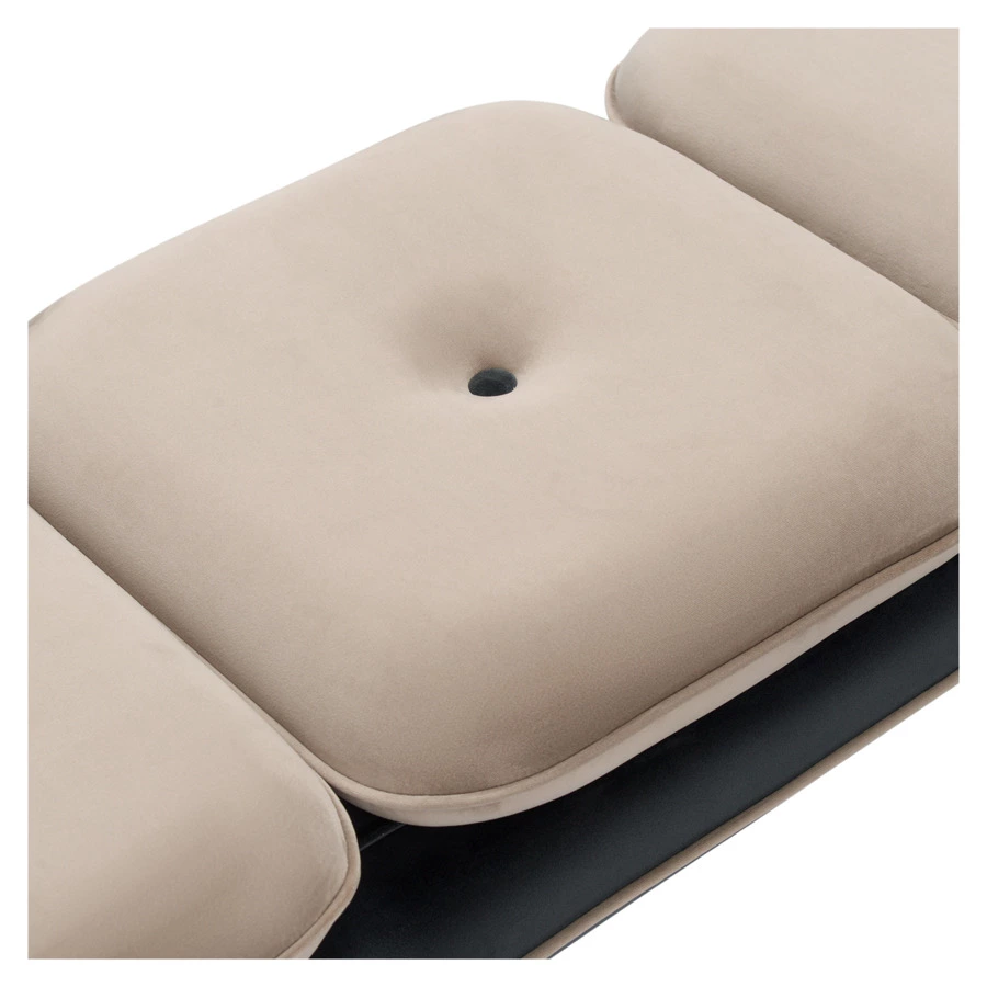 Банкетка Bergenson Bjorn Pea, велюр, бежево темно-серая