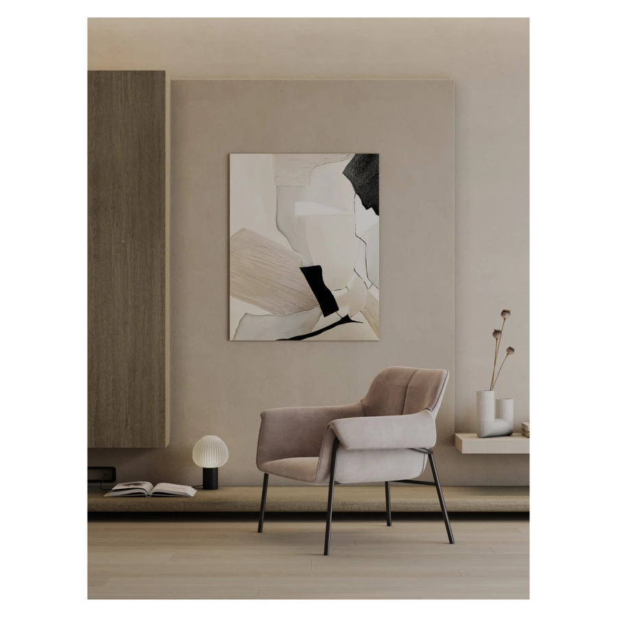 Лаунж-Кресло Bergenson Bjorn Aline, шенилл, светло-серое