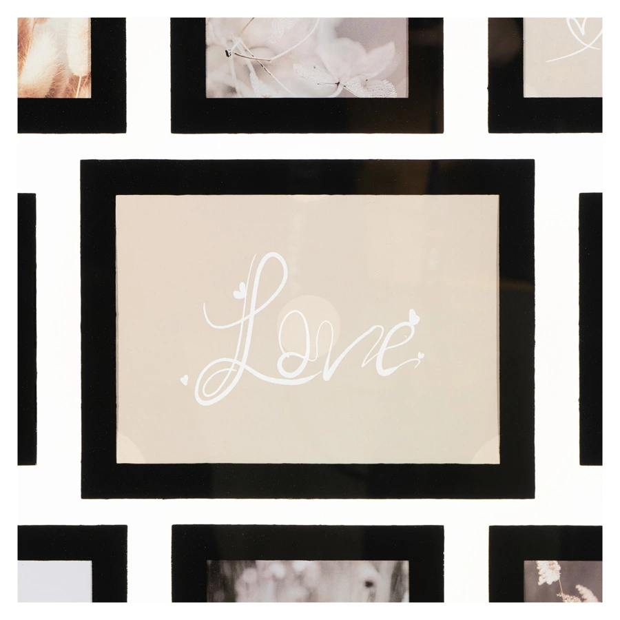 Рамка для фотографий Bergenson Bjorn Pleasant moments 57х57 см, бело-черная