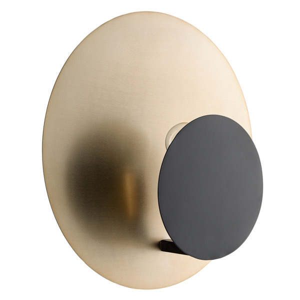 Светильник настенный Bergenson Bjorn Stone 35,5х15,5 см, черно-золотистый