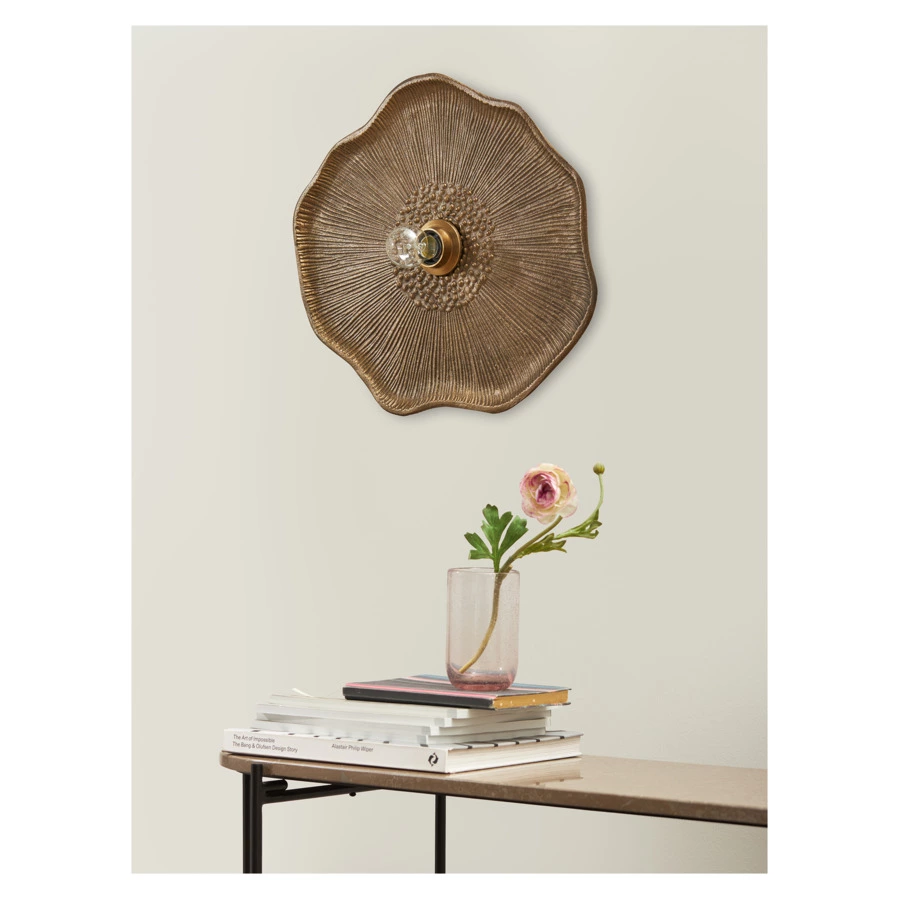 Светильник настенный Bergenson Bjorn Wildflower 41х46 см, античная латунь