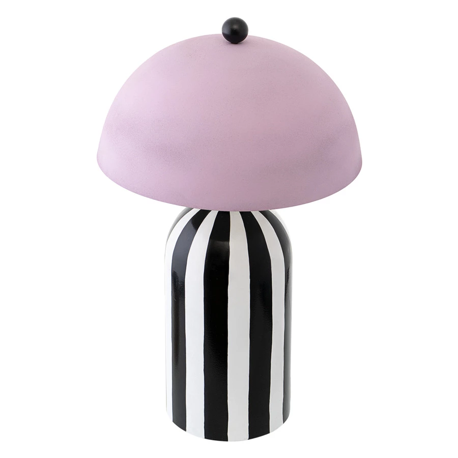 Светильник настольный Bergenson Bjorn Anniken 25х38 см, черно-белый лиловый