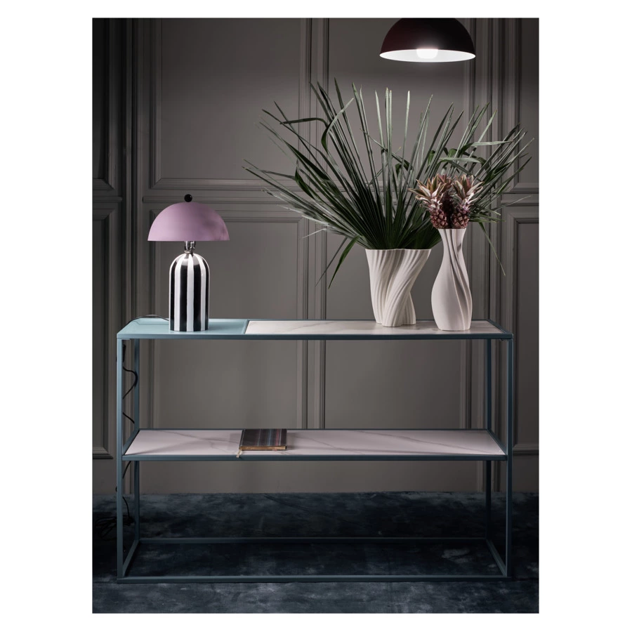 Светильник настольный Bergenson Bjorn Anniken 25х38 см, черно-белый лиловый