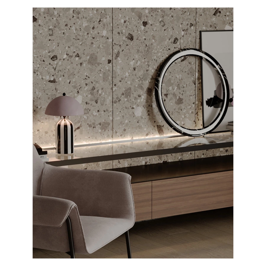 Светильник настольный Bergenson Bjorn Anniken 25х38 см, черно-белый лиловый