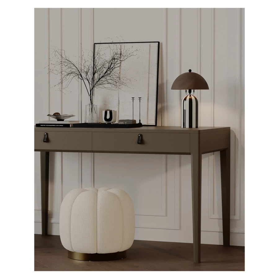 Светильник настольный Bergenson Bjorn Anniken 25х38 см, черно-белый сливовый