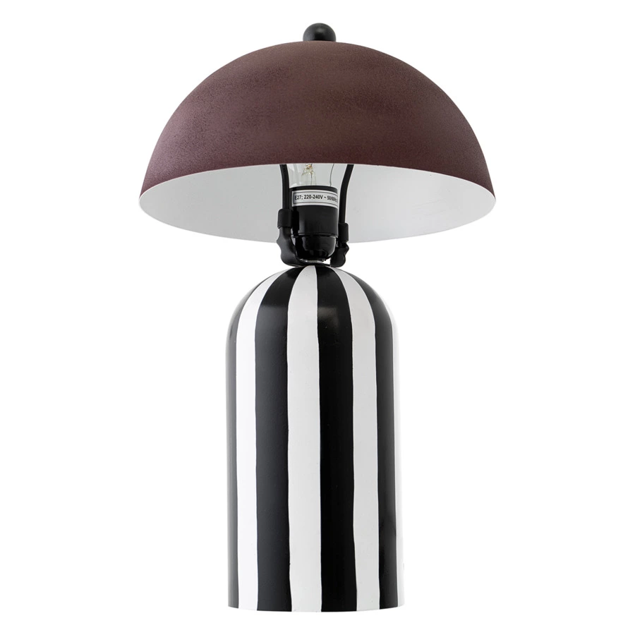 Светильник настольный Bergenson Bjorn Anniken 25х38 см, черно-белый сливовый
