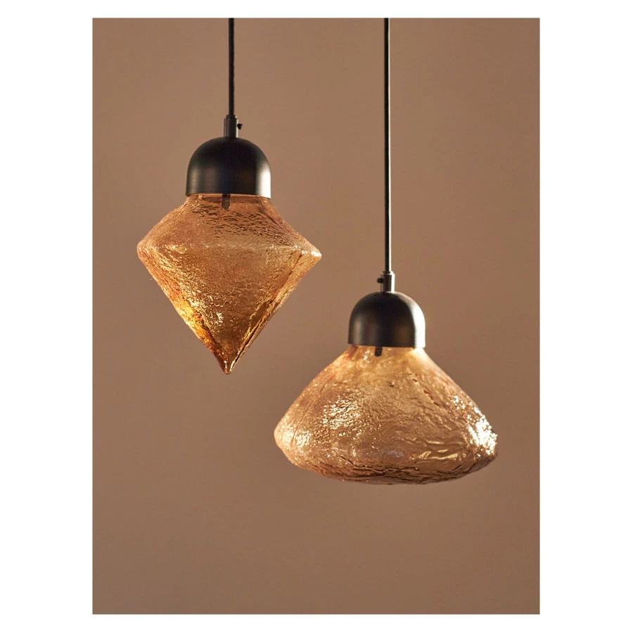 Светильник подвесной Bergenson Bjorn Frozen Light 25 см, янтарный