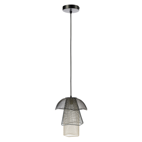 Светильник подвесной Bergenson Bjorn Vinger 28х37 см, черно-белый серый