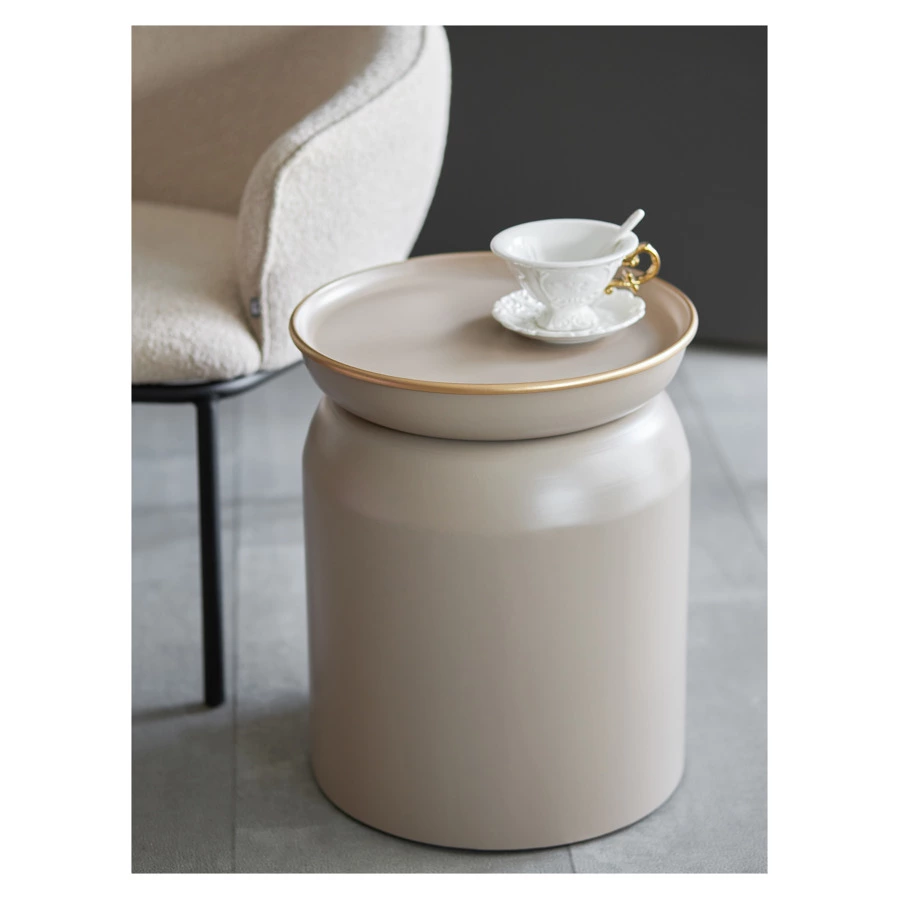 Столик журнальный Bergenson Bjorn Ingvild 38 см, бежевый