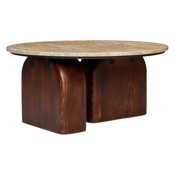 Столик кофейный Bergenson Bjorn Torhill 80 см, бежевый орех