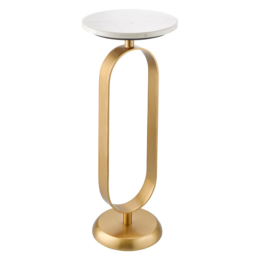 Столик приставной Bergenson Bjorn Svein  25,5 см, мрамор золотой