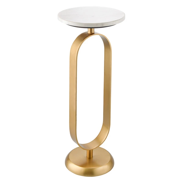 Столик приставной Bergenson Bjorn Svein  25,5 см, мрамор золотой