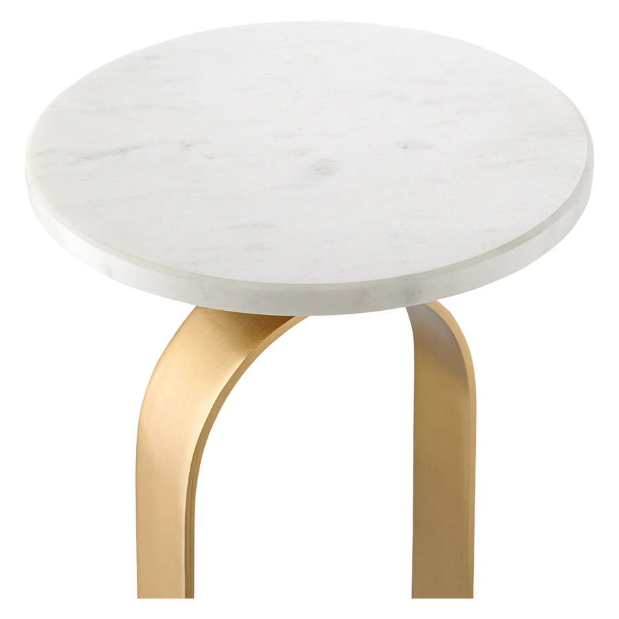 Столик приставной Bergenson Bjorn Svein  25,5 см, мрамор золотой