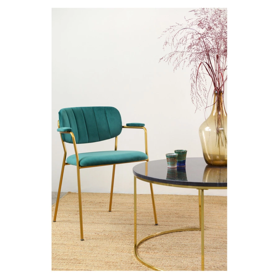 Стул Bergenson Bjorn Eirill, велюр, темно-зеленый