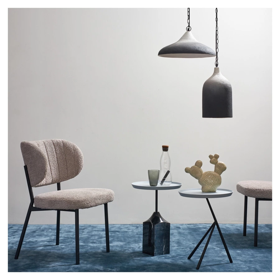 Стул Bergenson Bjorn Robbi, букле, серо-бежевый