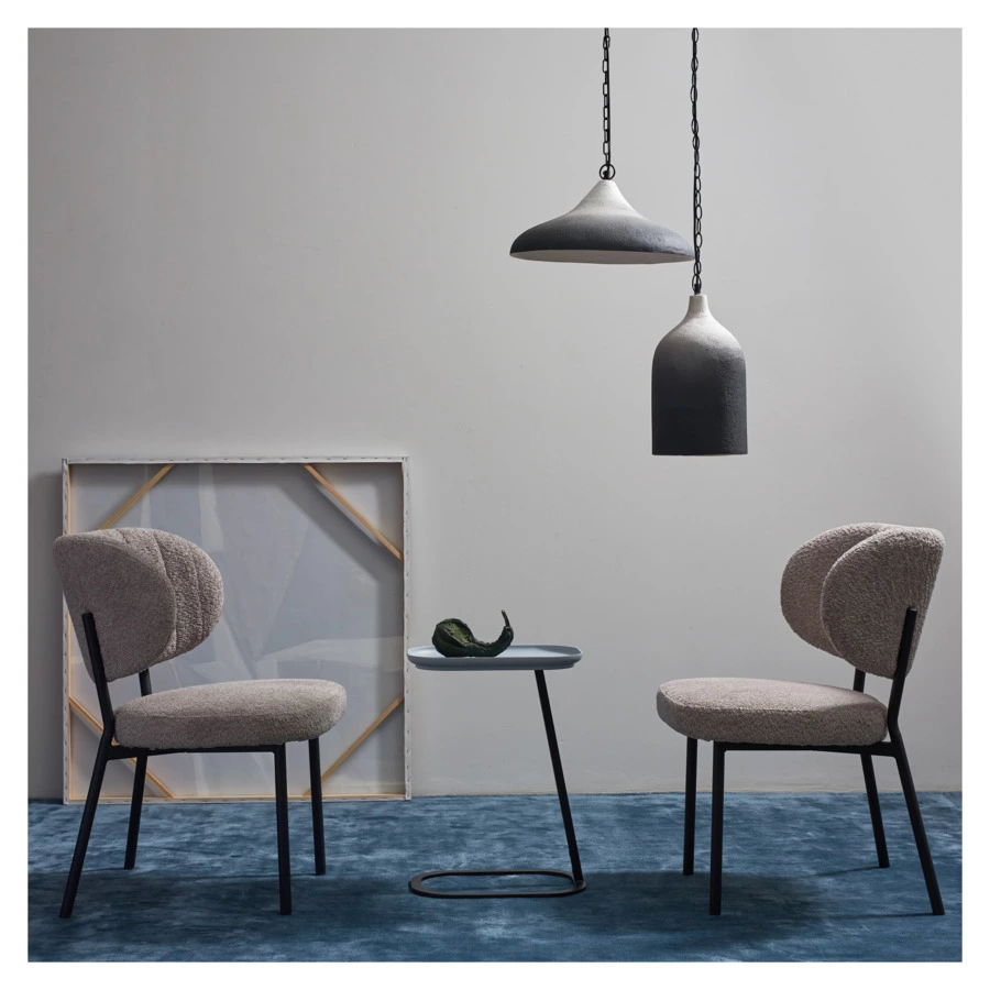 Стул Bergenson Bjorn Robbi, букле, серо-бежевый