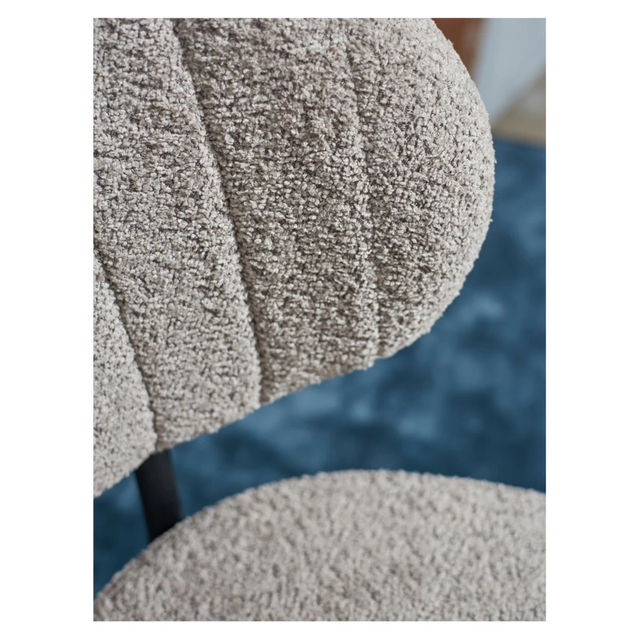 Стул Bergenson Bjorn Robbi, букле, серо-бежевый