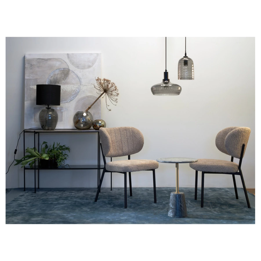 Стул Bergenson Bjorn Robbi, букле, серо-бежевый