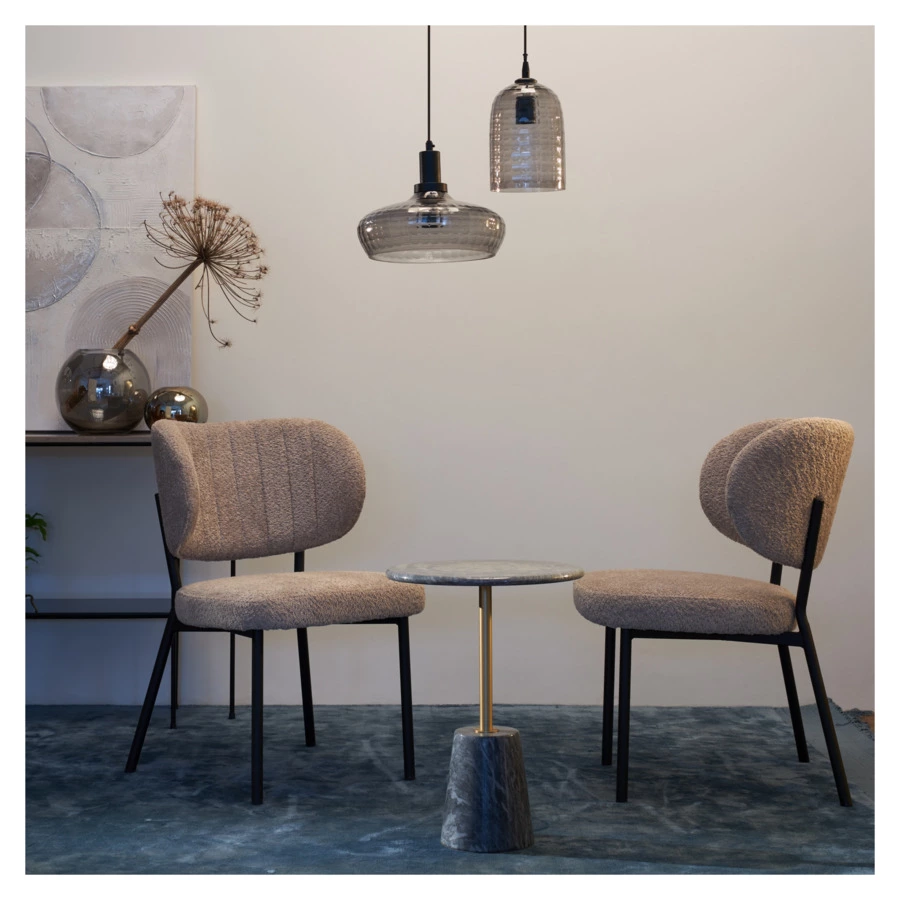 Стул Bergenson Bjorn Robbi, букле, серо-бежевый