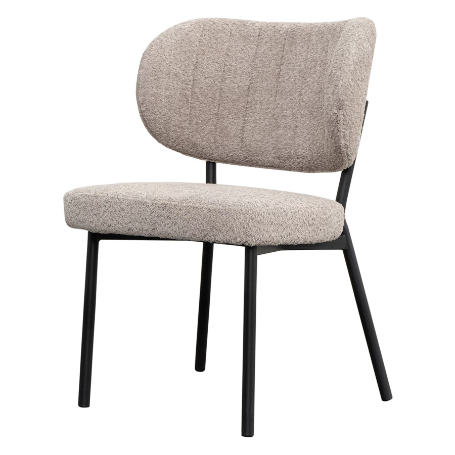 Стул Bergenson Bjorn Robbi, букле, серо-бежевый