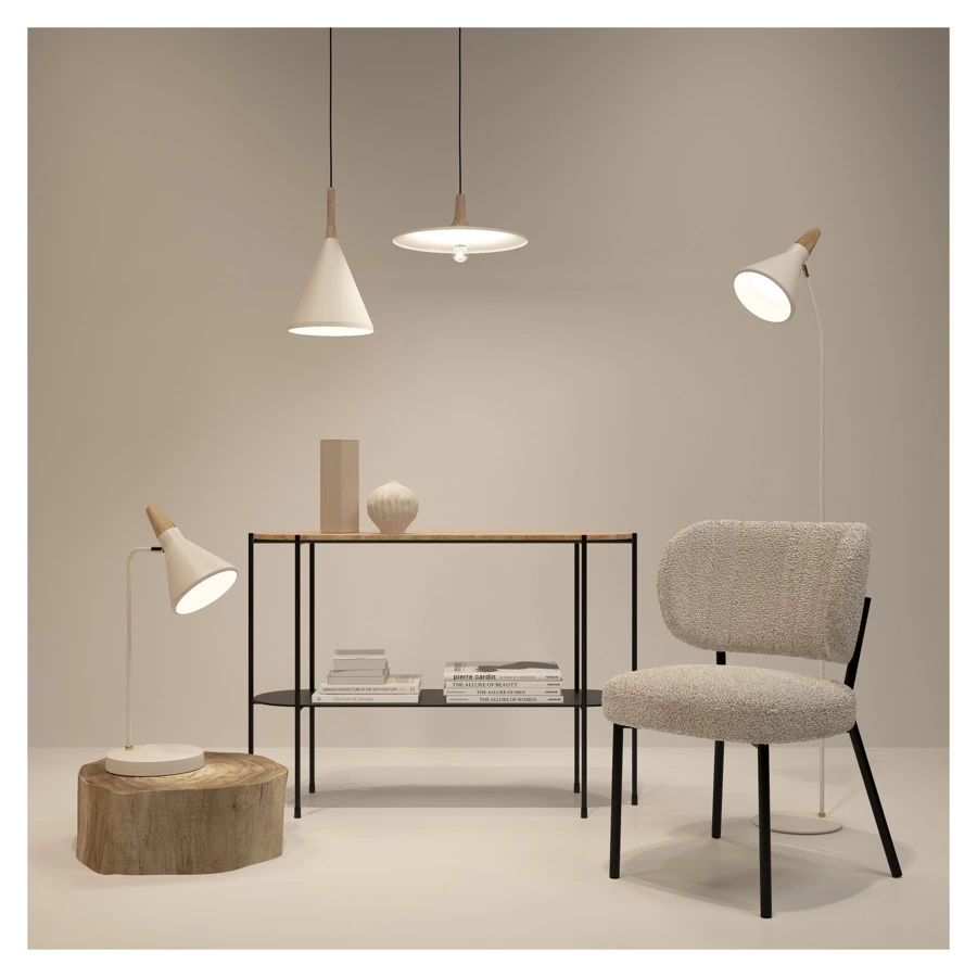 Стул Bergenson Bjorn Robbi, букле, серо-бежевый