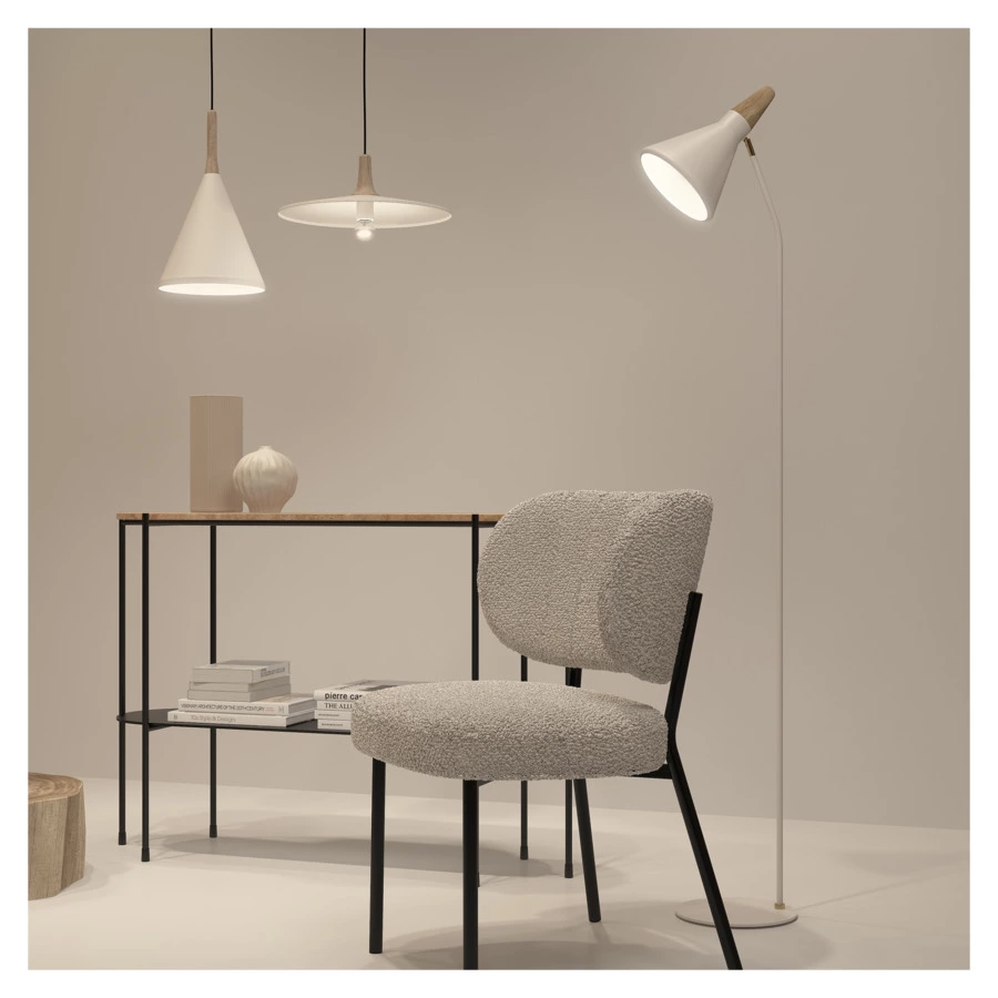 Стул Bergenson Bjorn Robbi, букле, серо-бежевый