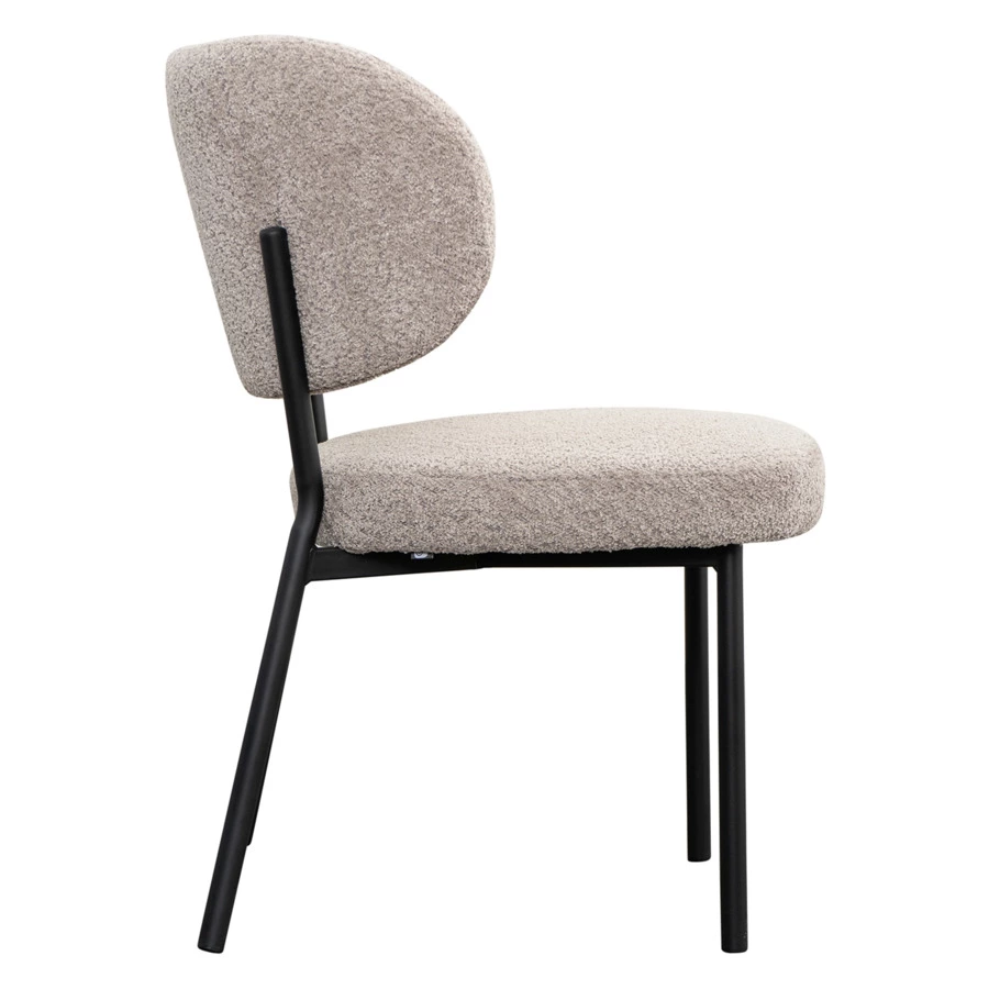 Стул Bergenson Bjorn Robbi, букле, серо-бежевый