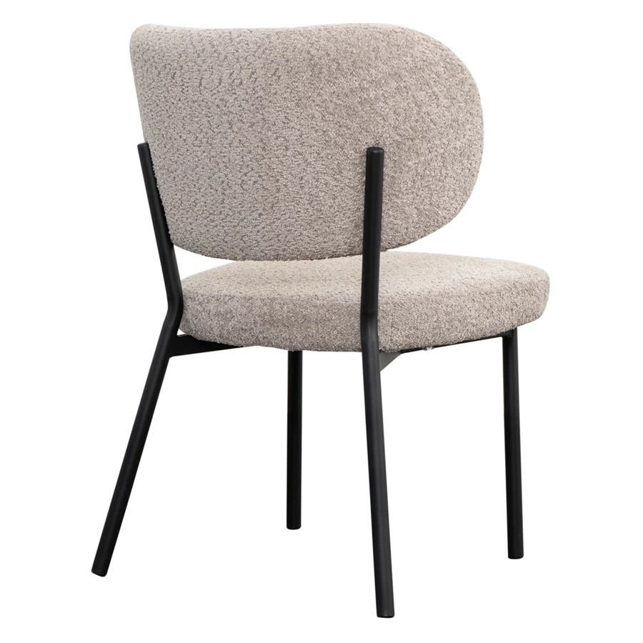 Стул Bergenson Bjorn Robbi, букле, серо-бежевый