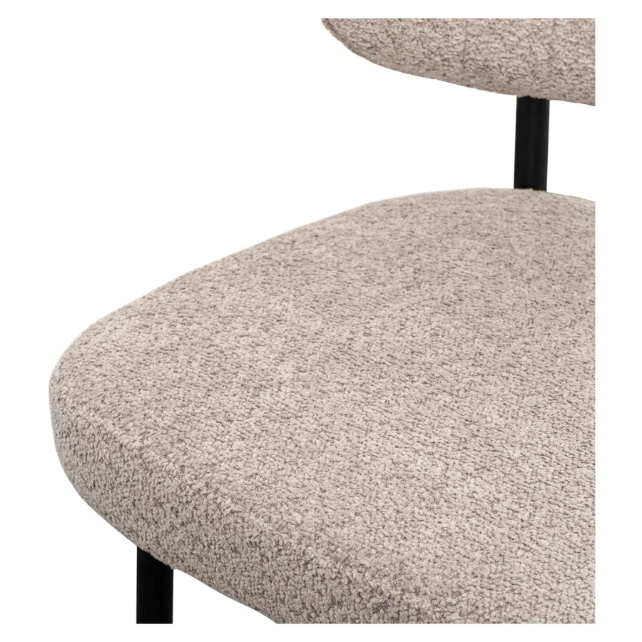 Стул Bergenson Bjorn Robbi, букле, серо-бежевый