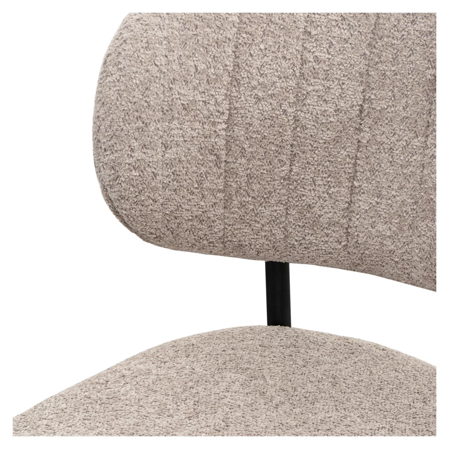 Стул Bergenson Bjorn Robbi, букле, серо-бежевый