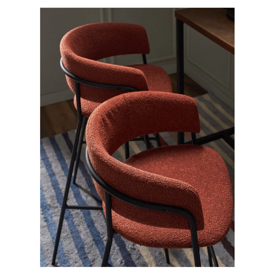 Стул барный Bergenson Bjorn Helning, букле, терракота