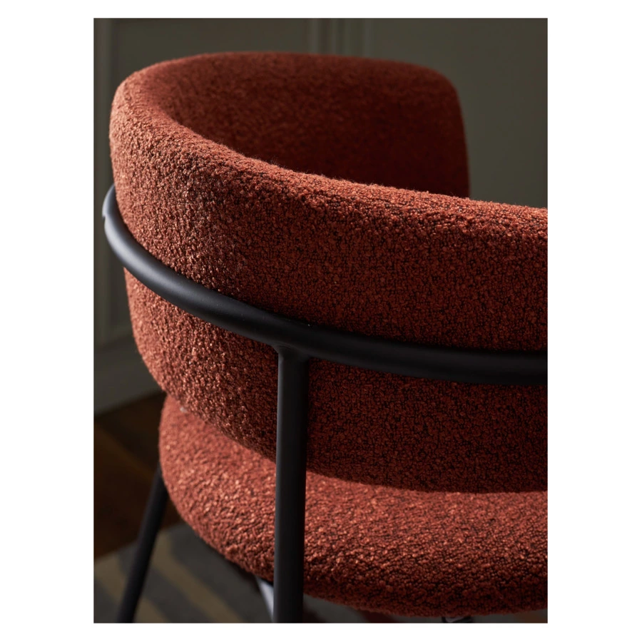 Стул барный Bergenson Bjorn Helning, букле, терракота